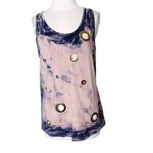 NWT Pierre Balmain grommet cut out tank top